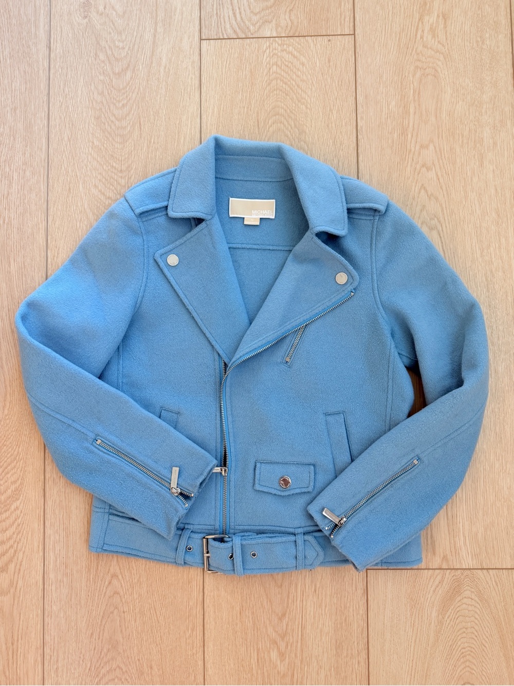 Michael Kors Sky Blue Wool Coat
